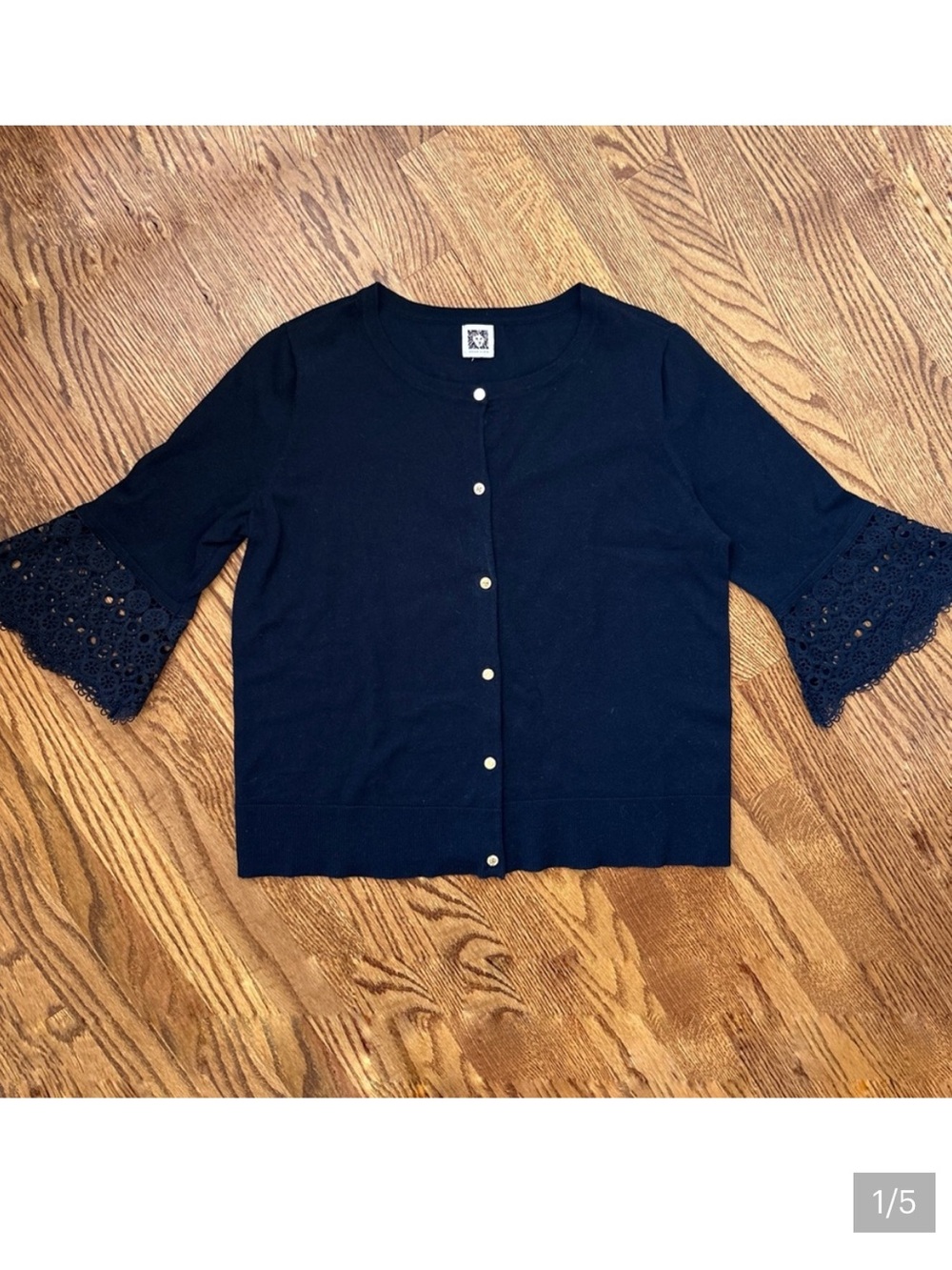 Anne Klein Lace Bell Sleeve Cardigan